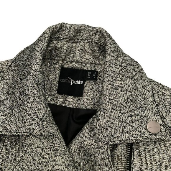 ASOS  Petite Metallic Blazer Zipper Blazer with front zip pockets - Picture 9 of 9